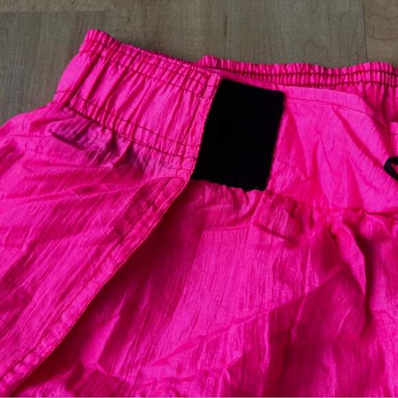 Vintage 80s 90s Neon Pink Cancun Nylon Velcro Dolphin Shorts - Picture 2 of 9
